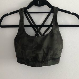 Lululemon Camo Sports Bra, size 6.